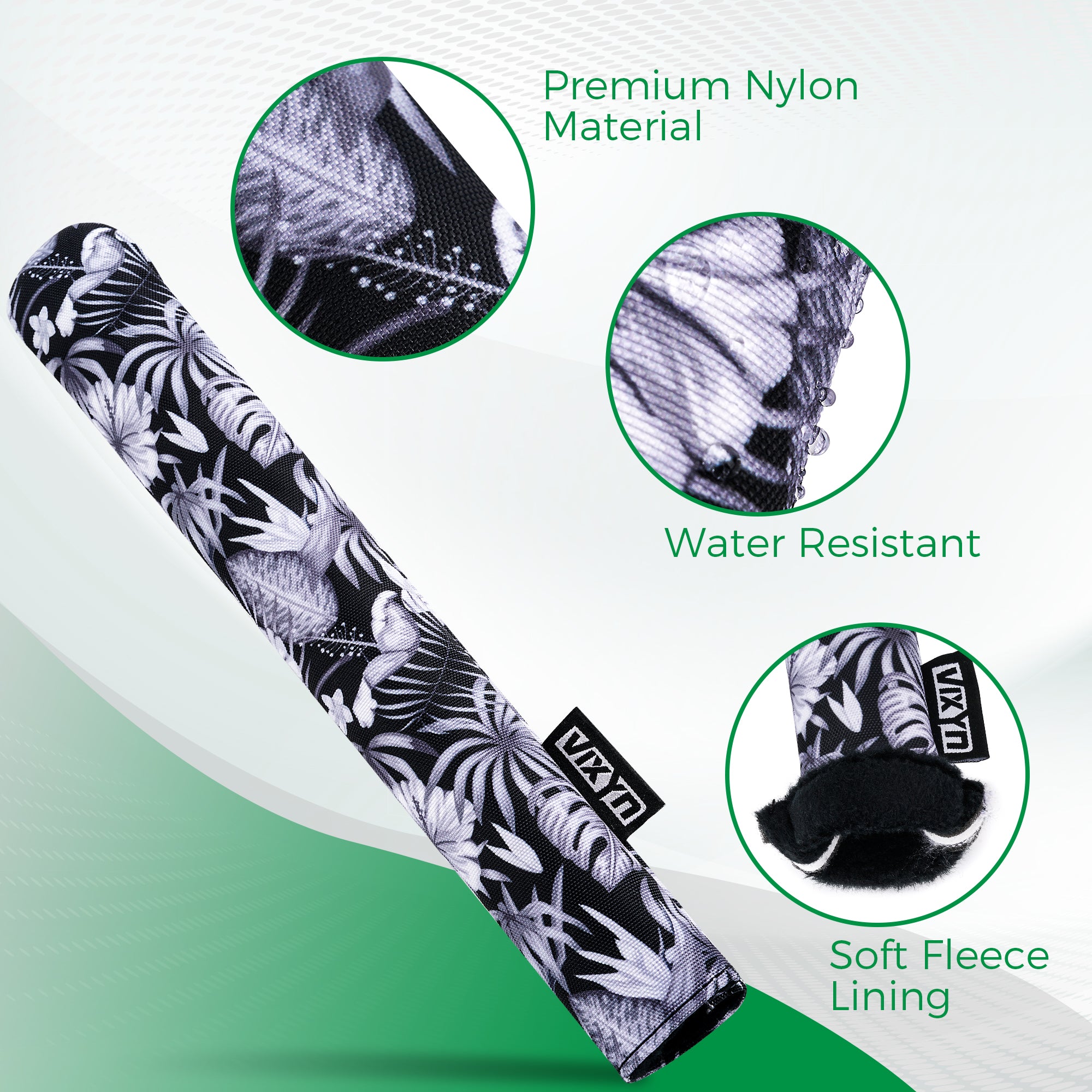 Black Floral Alignment Stick Cover