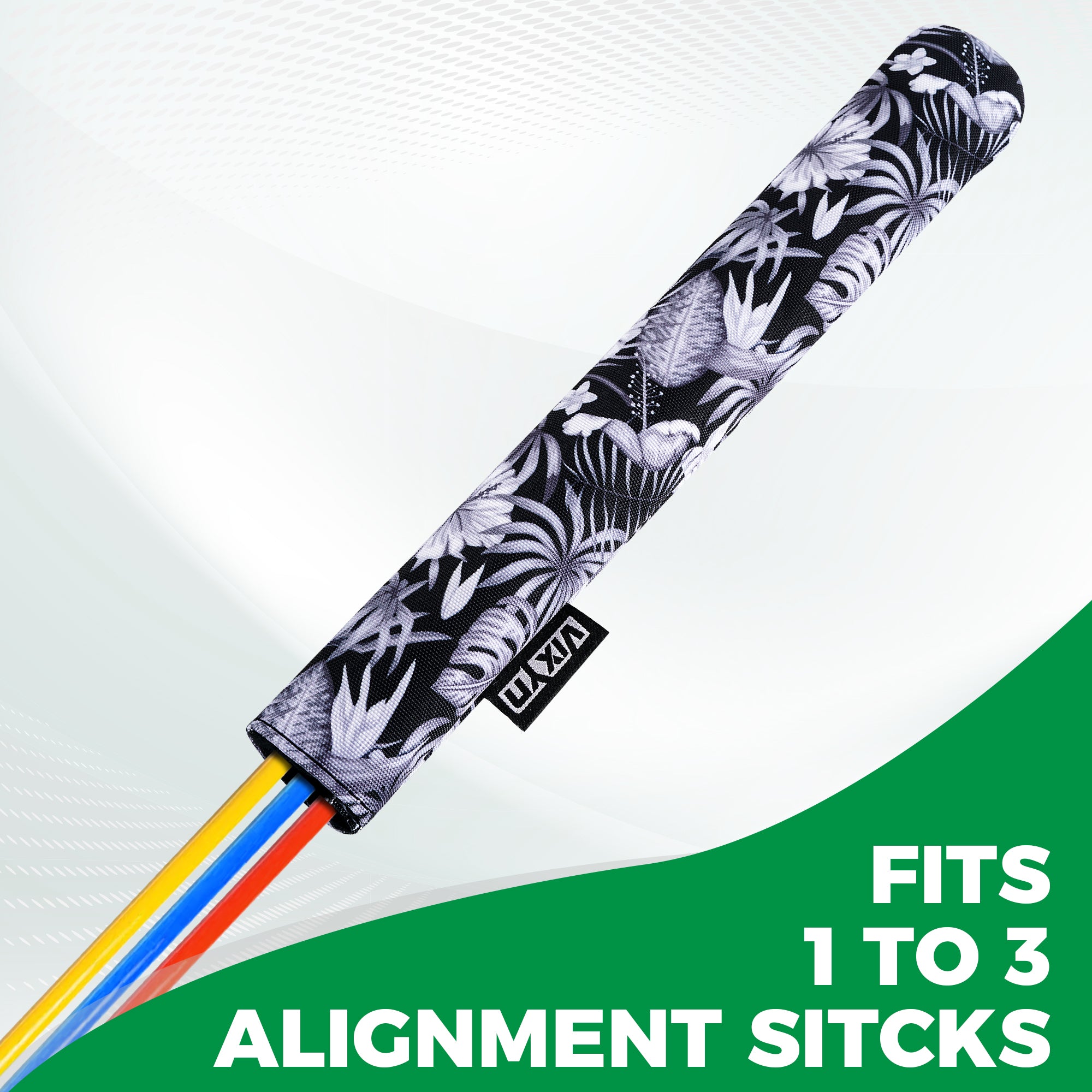 Black Floral Alignment Stick Cover