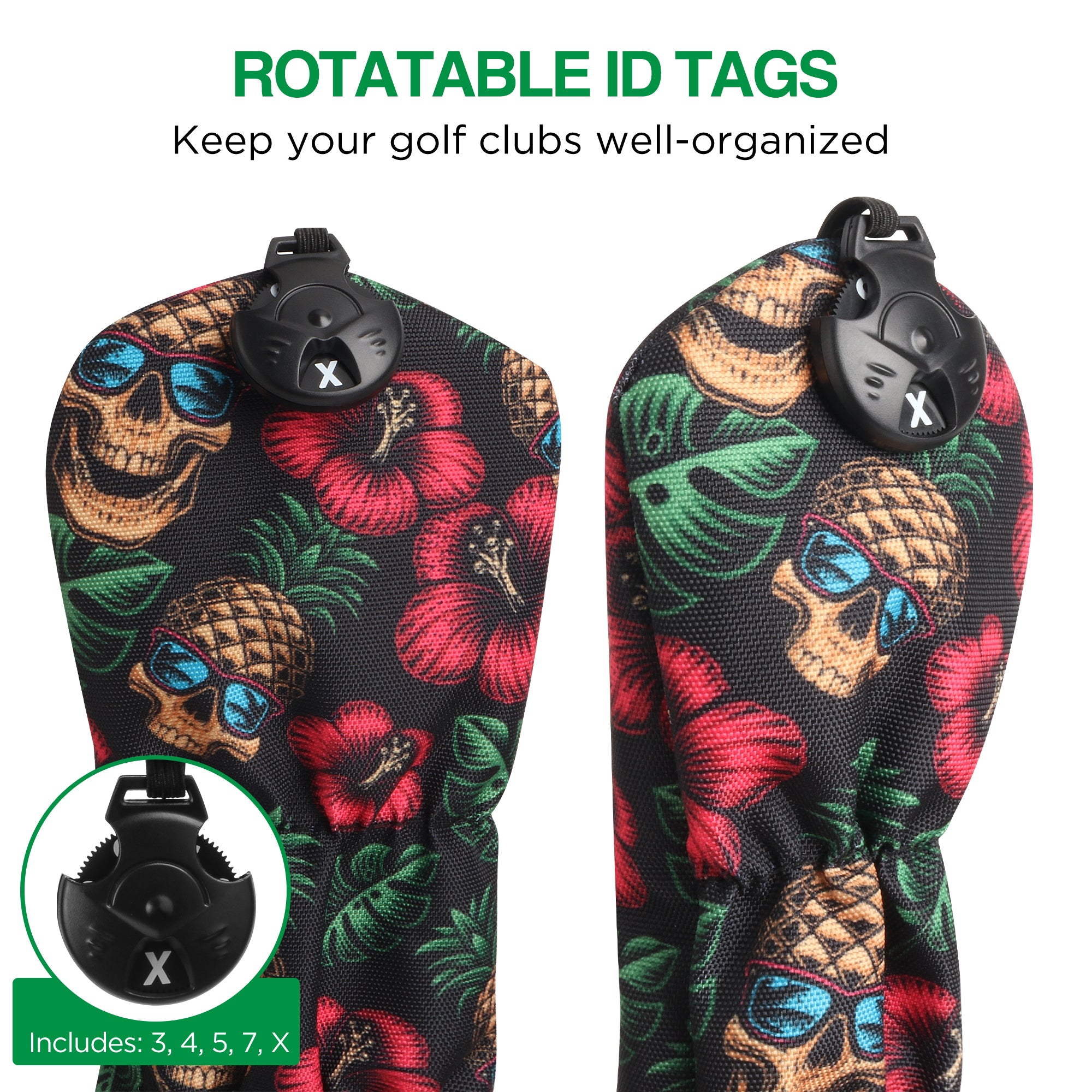 Pineapple Skull Headcover (Full Set) – VIXYN