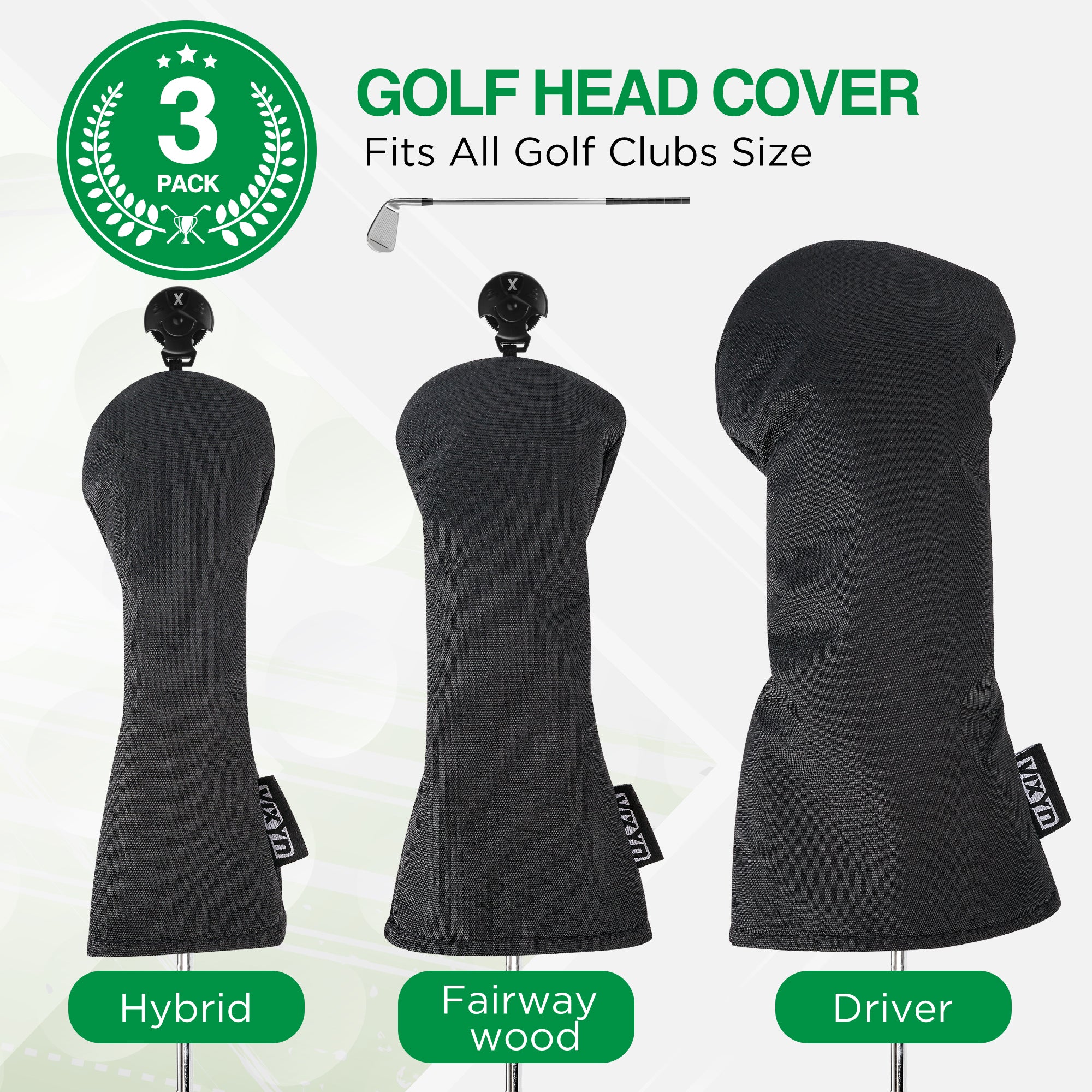 Black Headcover (Full Set) - 30% OFF