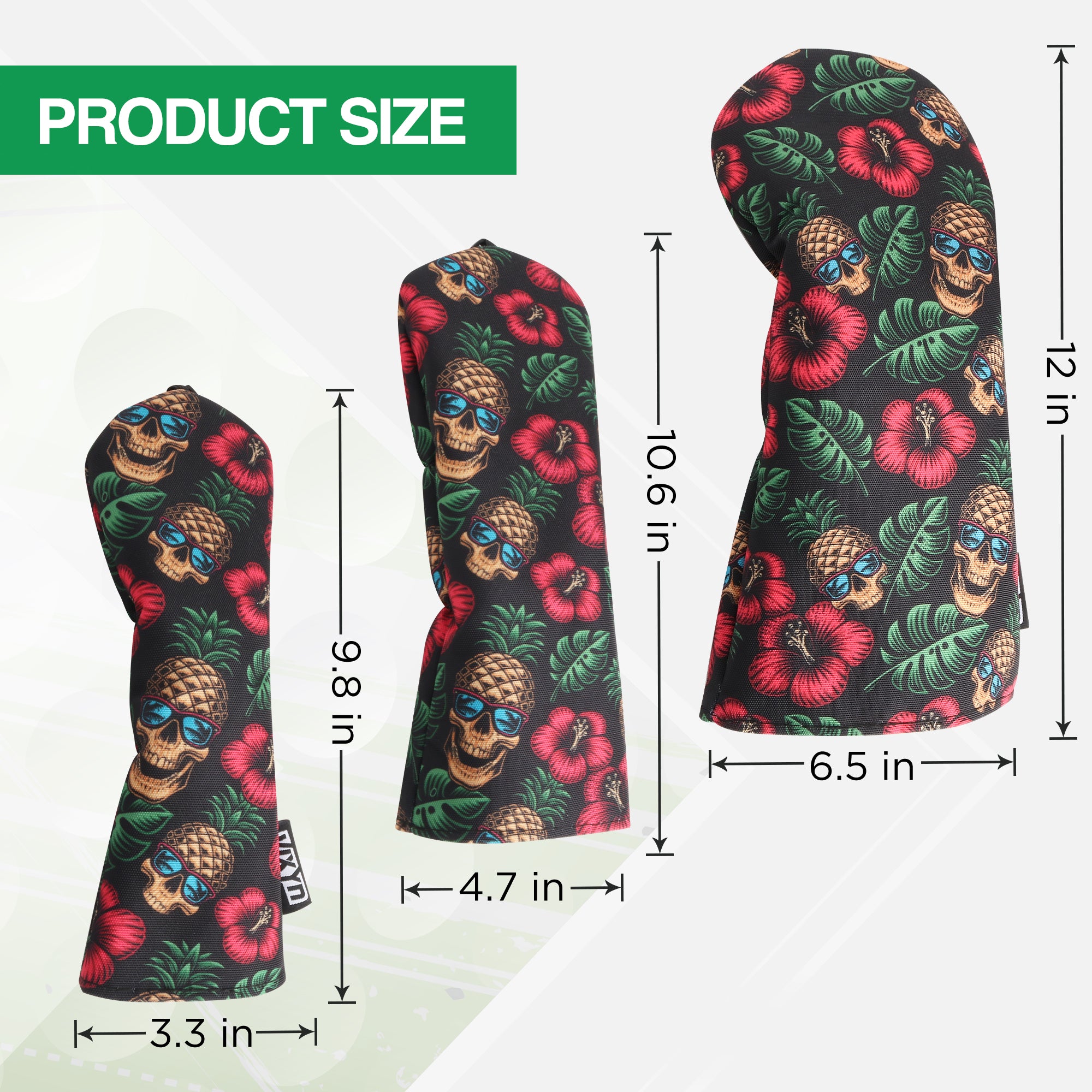 Pineapple Skull Headcover (Full Set)