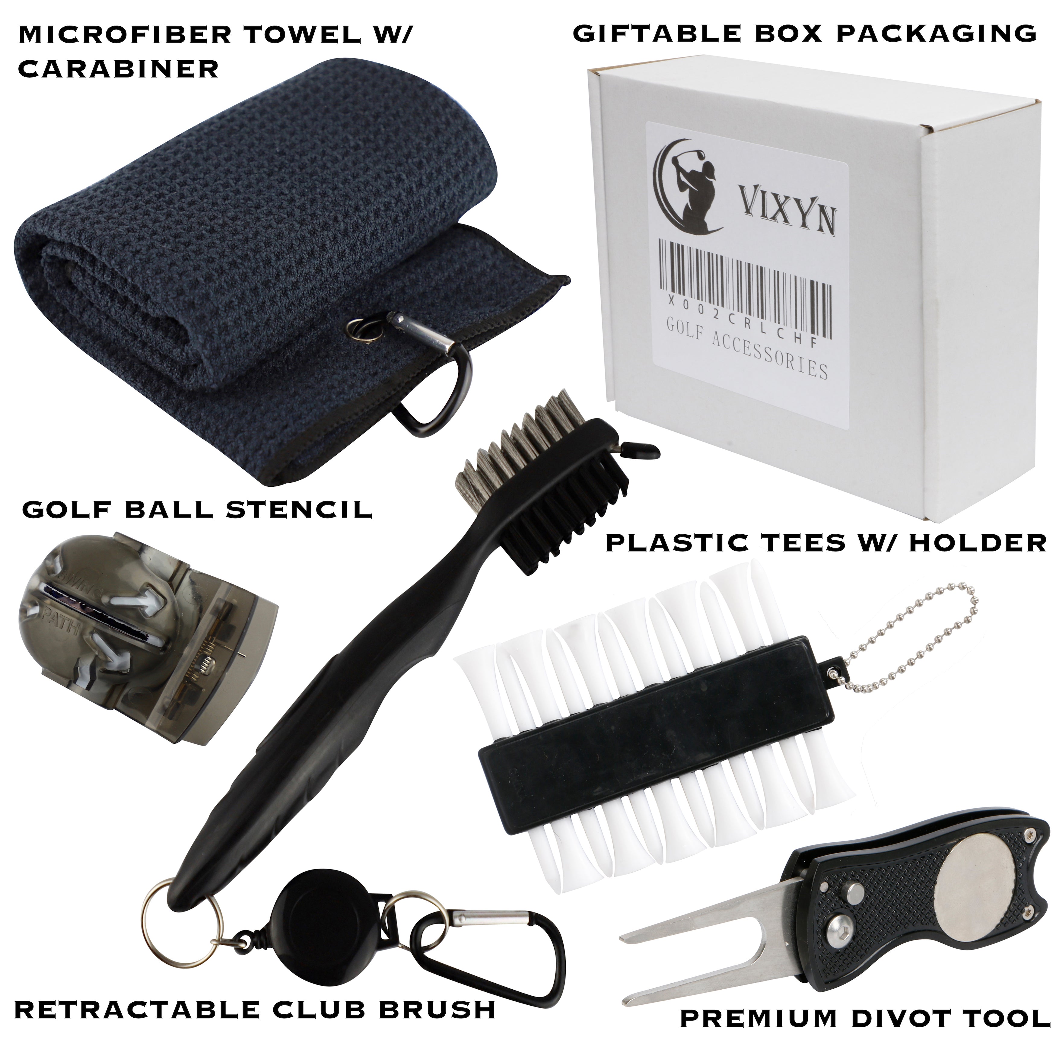 Golf Accessories Gift Set (Black)