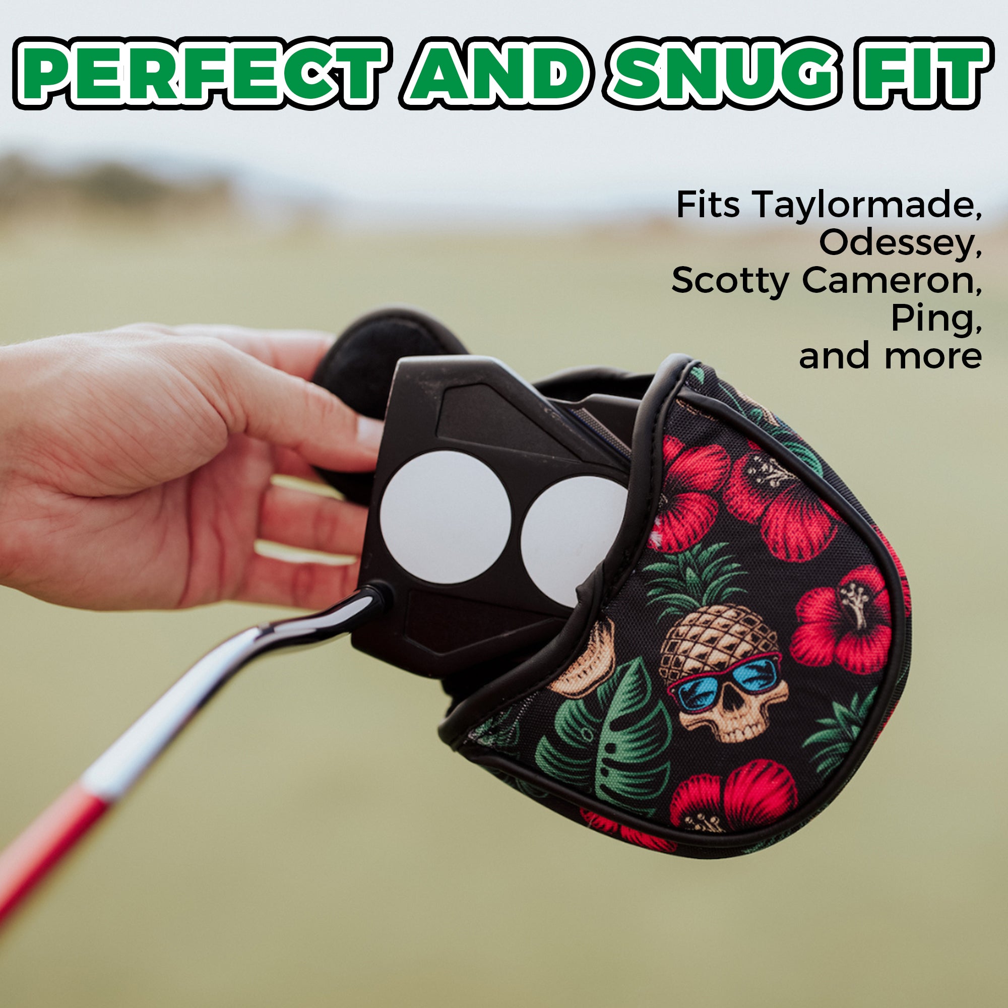 Pineapple Skull Mallet Putter Cover